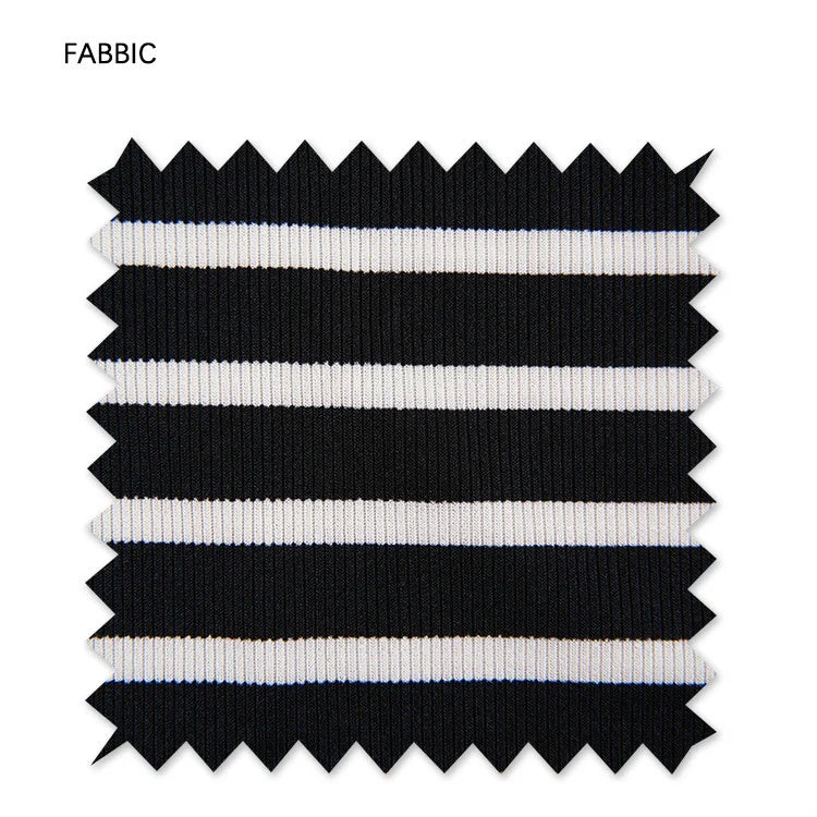 Bonsir - Crew Autumn Neck Stripe Long Sleeve Men's T-shirt New Loose Tide Bottomed Tops Couple Pullover Cloth Black White Y2252