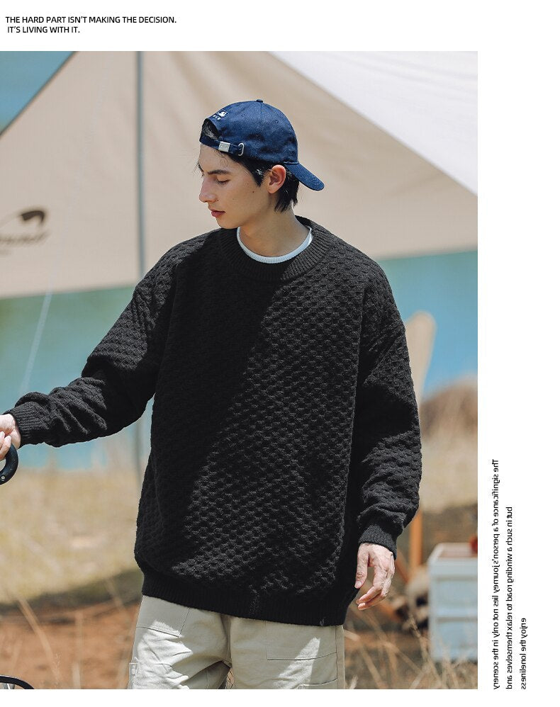 sanyamk New Winter Warm Retro solid color Sweater Men TrendTurtleneck Mens Pullover thick Slim Sweaters Tops Knitted Men's Jumper