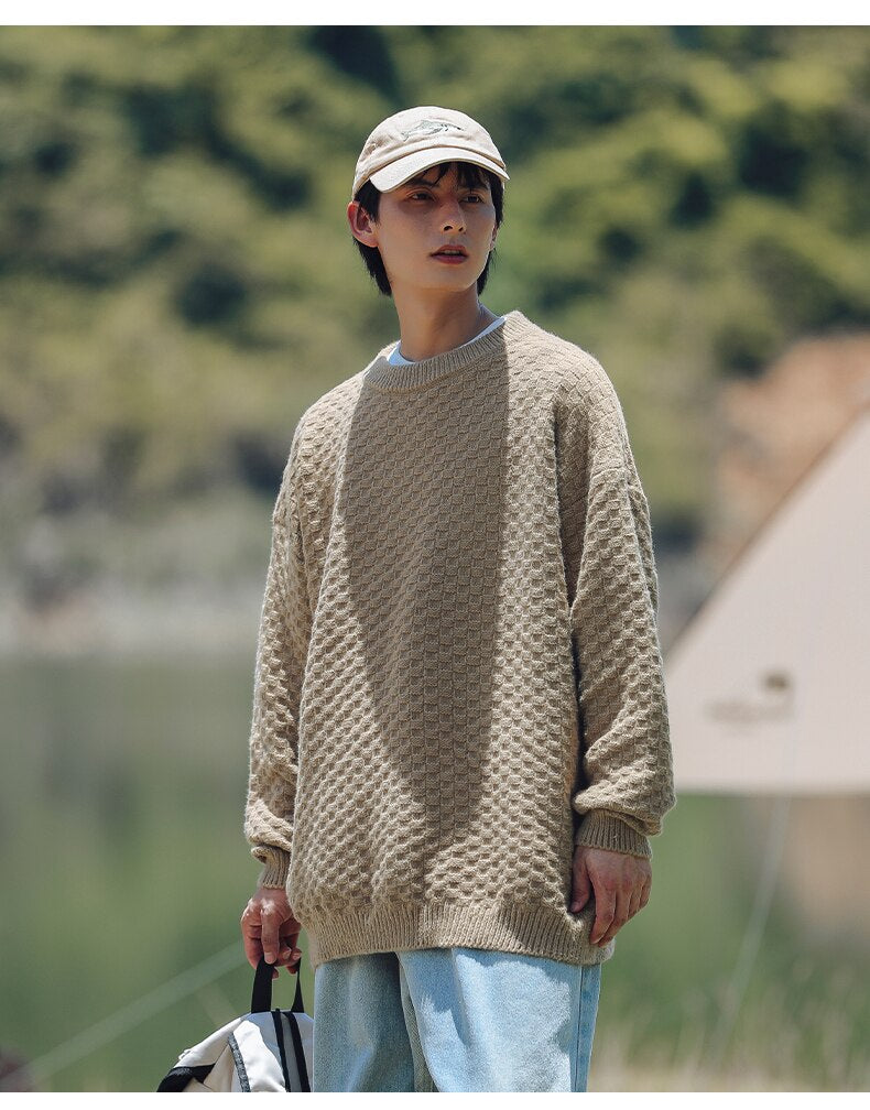 sanyamk New Winter Warm Retro solid color Sweater Men TrendTurtleneck Mens Pullover thick Slim Sweaters Tops Knitted Men's Jumper