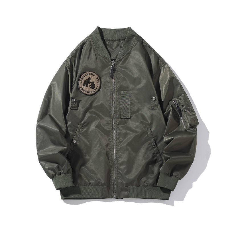 Bonsir Large Size Men's Fashion Bomber Jackets Autumn New Male Loose Coats Harajuku Unisex Outerwear Brand Clothing