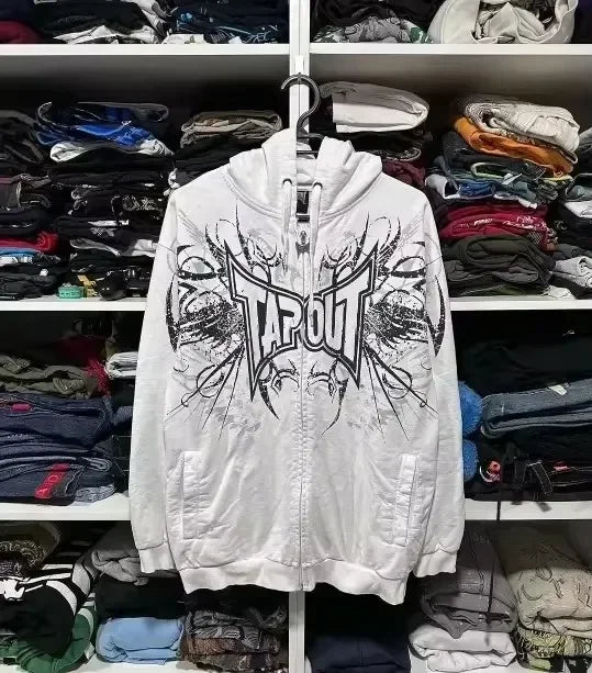 sanyamk - Streetwear Hoodies Y2K Men Women Clothes American Retro Skull Graphic Print Oversized Hoodies Sweatshirts Rock Pullover Hoodies