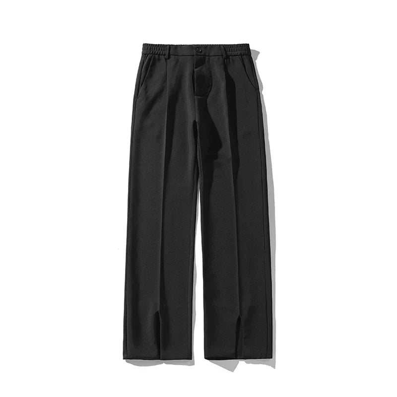 sanyamk Black Suit Pants Men Plus Size Social Mens Dress Pants Korean Loose Straight Casual Pants Mens Office Formal Trousers M-5XL