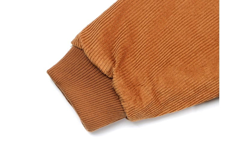 Bonsir Winter Cashmere Lapel Cotton Coats Men's Vintage Thick Thermo Corduroy Jackets Fur Collar Crgo Outerwear Male