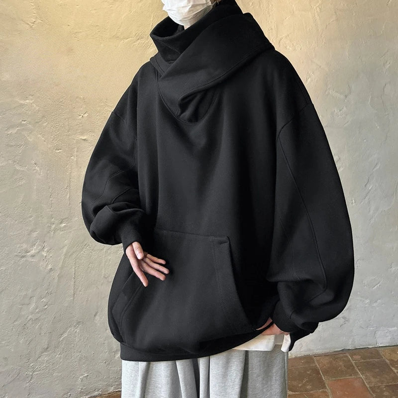sanyamk - Winter Men's Fleece Warm Hoodie Sweatshirt Men High Quality Thick Pullovers Fashion Streetwear Turtleneck Hood Sweatshirt