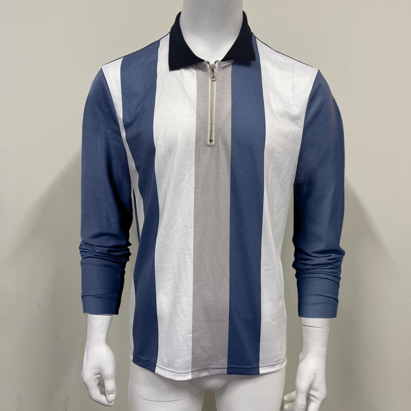 sanyamk Fashion Turn-down Collar Polo Shirt Men Casual Zipper Short Sleeve Pullover Tops Summer Mens Clothing Slim Fit Streetwear