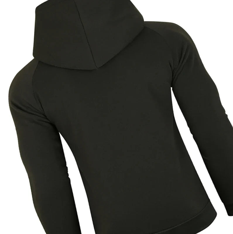 sanyamk - Men's Hoodie One Piece Sweatshirt Diagonal Zipper Korean Fashion Streetwear Hood Sweatshirt Men's T-Shirt Plush for warmth