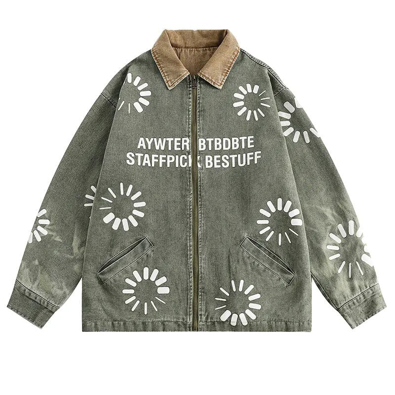 sanyamk Autumn Washed Denim Jacket Men Oversize Baggy Coat Fashion Korean Streetwear Cowboy Outerwear Jean Clothing Tops Male Plus Size