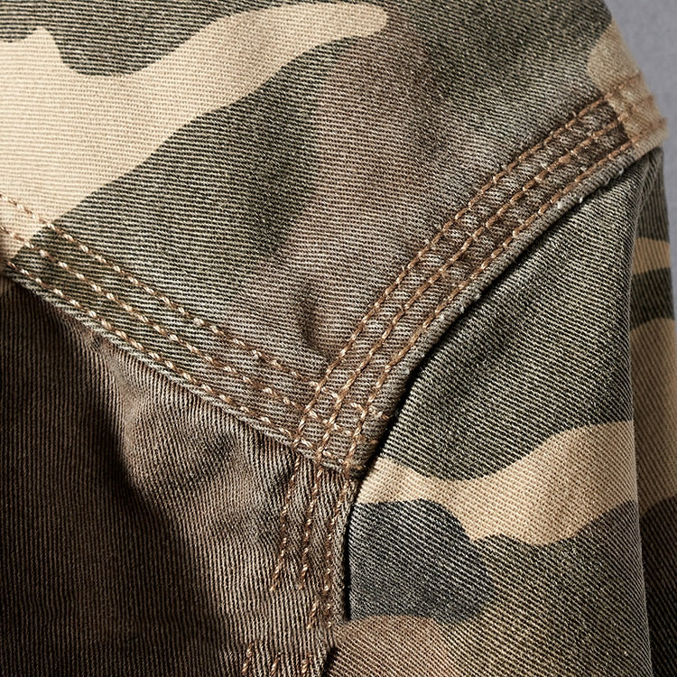 sanyamk Military Style Camouflage Shirt Men Spring Fall New Fashion Multi Pocket Cargo Blouse Vintage Casual Loose Versatile Cotton Tops