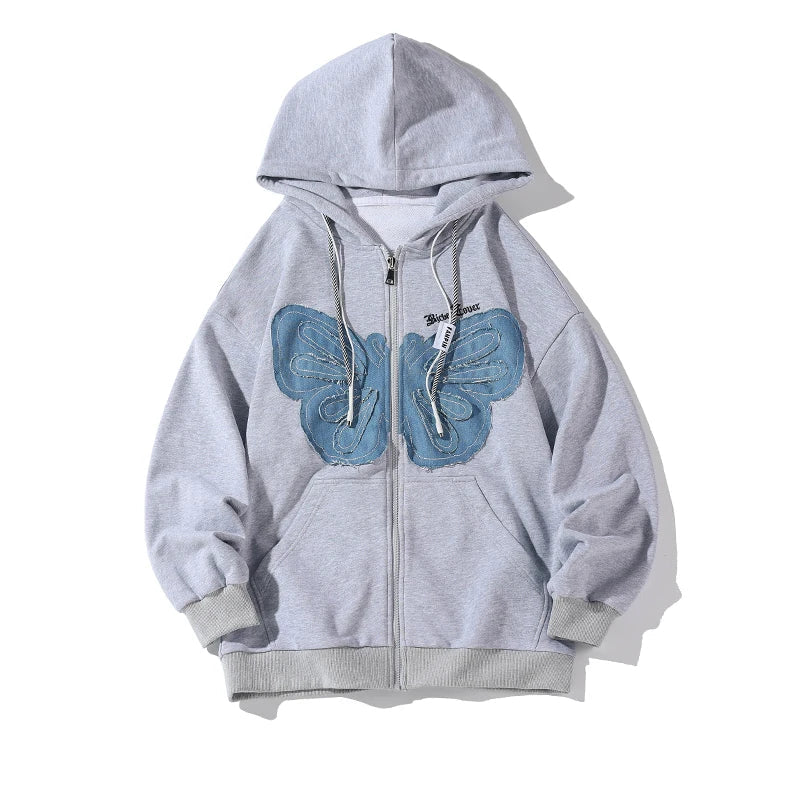 sanyamk - Embroidery Streetwear Y2k Zip Up Hoodies 2024 Pullover Casual Korean Fashion Graphic Sweatshirts Hooded Hoodies