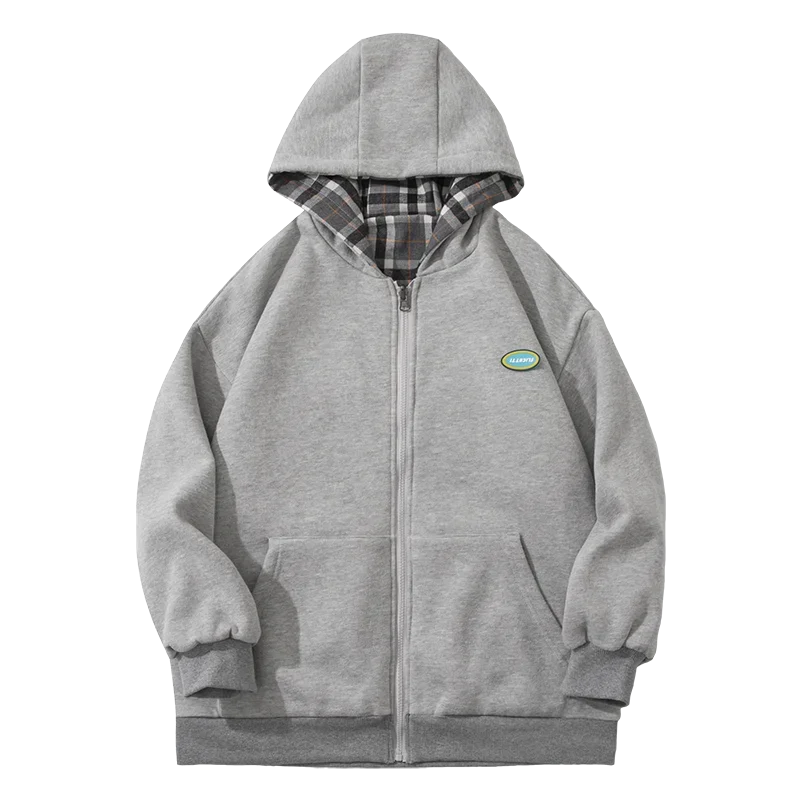 sanyamk - Men's Zipper Hoodies Autumn Casual Loose Hooded Sweatshirt Korean Style Streetwear Cardigan Outwear