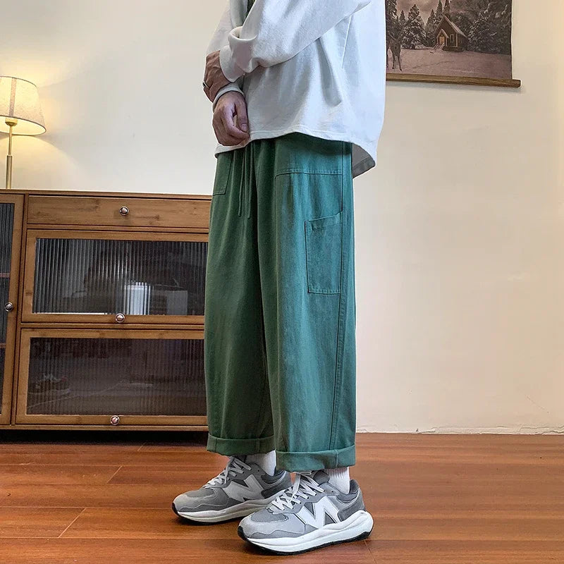 sanyamk - Mens Cargo Pants Loose Multi Pocket Camouflage Street Joggers Plus Size Long Trousers M-5XL