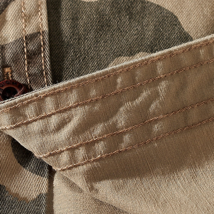 sanyamk Military Style Camouflage Shirt Men Spring Fall New Fashion Multi Pocket Cargo Blouse Vintage Casual Loose Versatile Cotton Tops