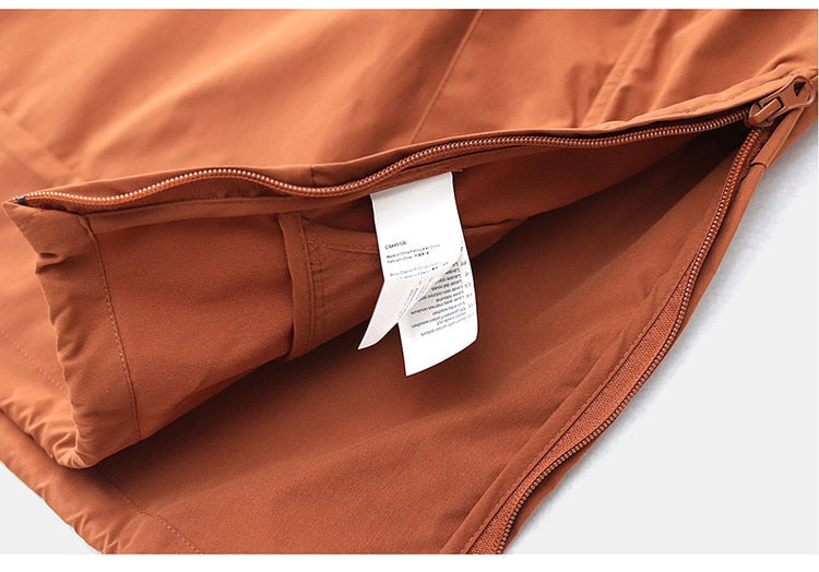 Bonsir Autumn Trekking Hooded Work Jacket Men's Windproof New Loose Half Zipper Stormsuit Outdoor Camping Hiking Riding Coat Tooling