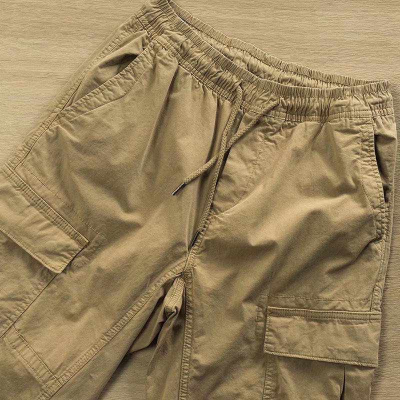 sanyamk Vintage Cargo Pants for Men Loose Casual Straight Trousers Male Khaki Black Gray Green Streetwear Hip Hop Fashion Style