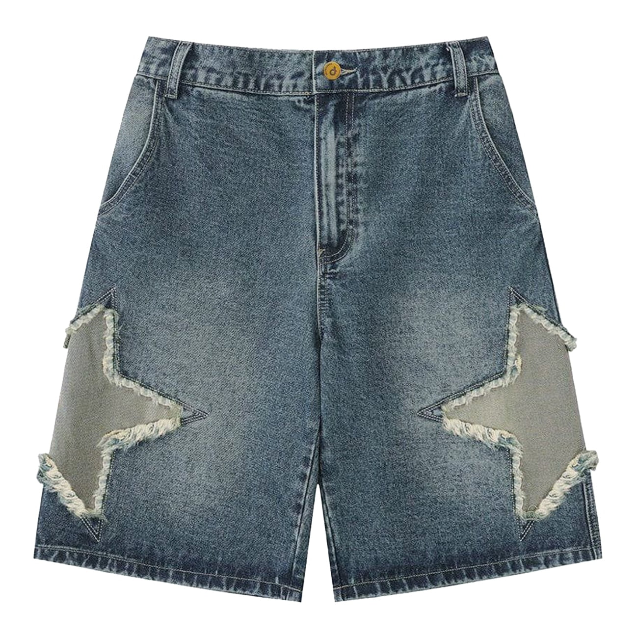 sanyamk Star Tassel Patch Gradient Denim Shorts Hot Selling Summer Vintage Jogger Jeans Men Women Outdoor Sports Shorts