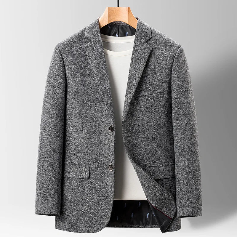 sanyamk Men Clothing High Quality Blazer Men's British Style Simple Fashion Casual Party Wear Gentleman's Suit Fitted Jacket