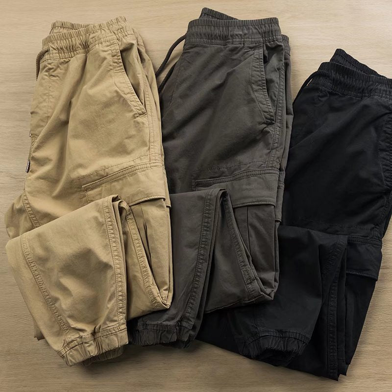 sanyamk Vintage Cargo Pants for Men Loose Casual Straight Trousers Male Khaki Black Gray Green Streetwear Hip Hop Fashion Style