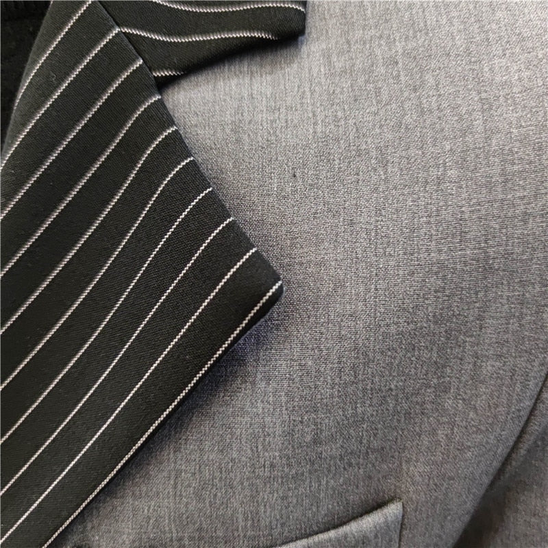sanyamk Korean Patchwork Suit 2 Piece Suit Blazer Men Suit Set Slim Fit Tuxedo Suit Blazer Suit Men Stylish Blazer Stage Party Club
