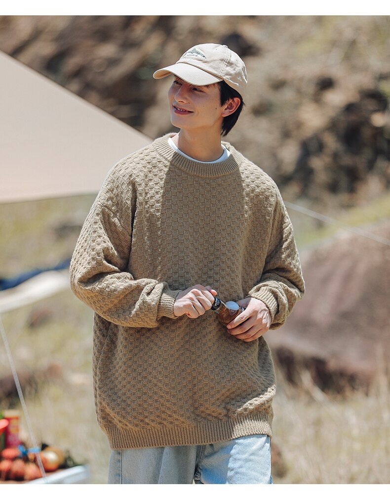 sanyamk New Winter Warm Retro solid color Sweater Men TrendTurtleneck Mens Pullover thick Slim Sweaters Tops Knitted Men's Jumper