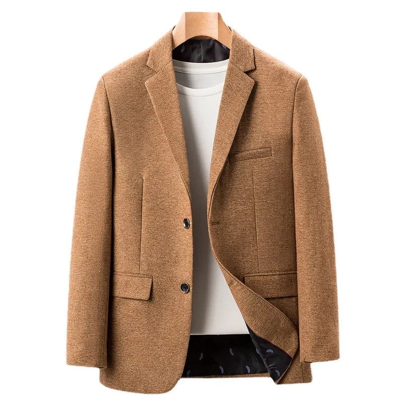 sanyamk Men Clothing High Quality Blazer Men's British Style Simple Fashion Casual Party Wear Gentleman's Suit Fitted Jacket