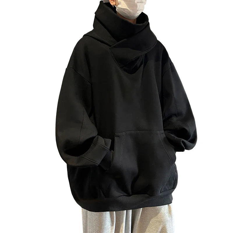 sanyamk - Winter Men's Fleece Warm Hoodie Sweatshirt Men High Quality Thick Pullovers Fashion Streetwear Turtleneck Hood Sweatshirt
