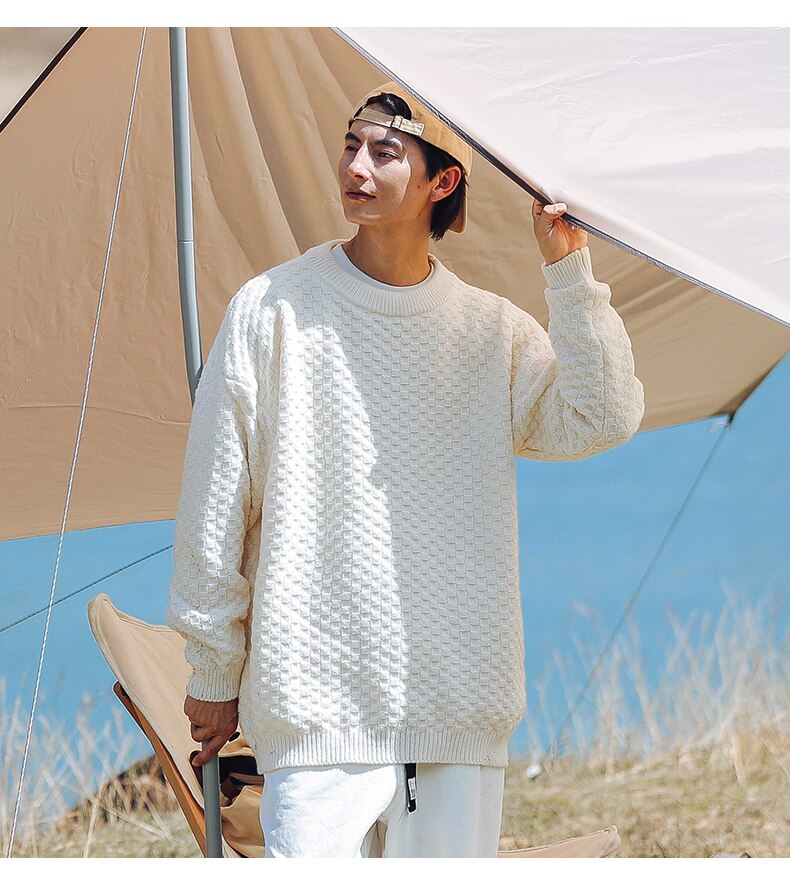 sanyamk New Winter Warm Retro solid color Sweater Men TrendTurtleneck Mens Pullover thick Slim Sweaters Tops Knitted Men's Jumper