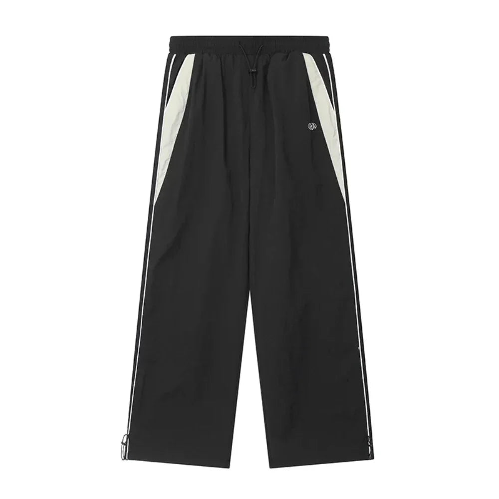 Bonsir Baggy Pants for Men Parachute Vintage Oversize Joggers Harajuku Streetwear Sweatpants Black Wide Leg Trousers Male