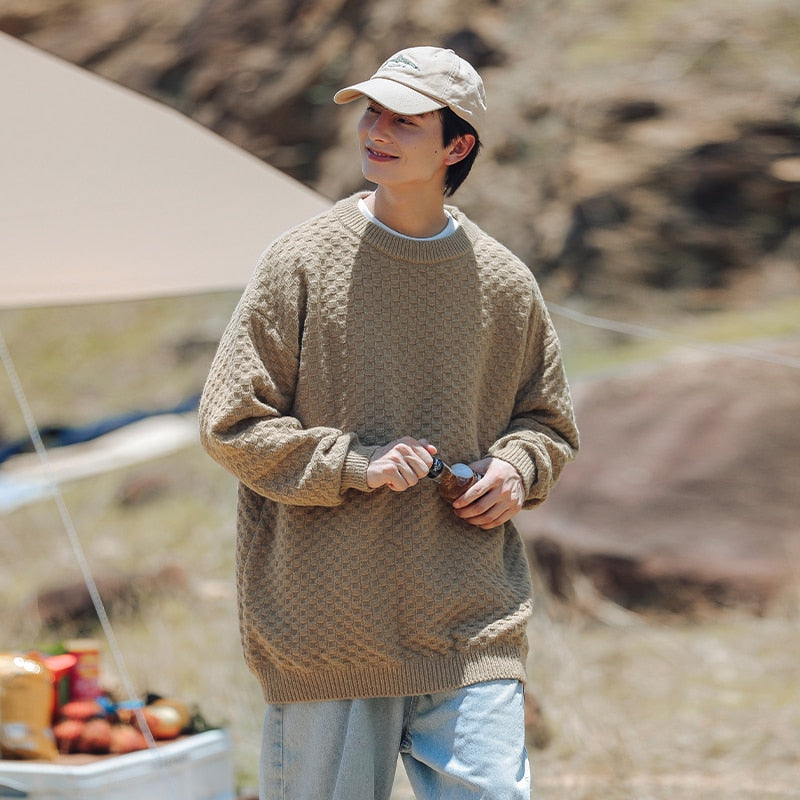 sanyamk New Winter Warm Retro solid color Sweater Men TrendTurtleneck Mens Pullover thick Slim Sweaters Tops Knitted Men's Jumper