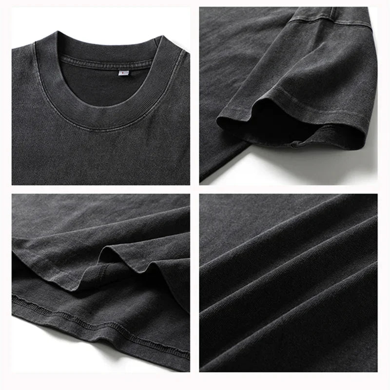 sanyamk - Japanese Streetwear High Quality Distressed T-Shirts Harajuku Short Sleeve Men Clothing Summer Korean Trendy Loose Tops Male