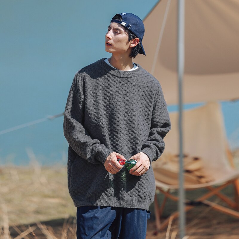sanyamk New Winter Warm Retro solid color Sweater Men TrendTurtleneck Mens Pullover thick Slim Sweaters Tops Knitted Men's Jumper