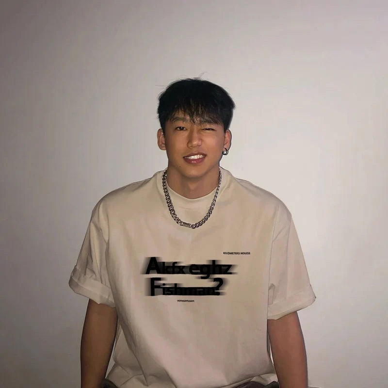 sanyamk - Brand Fashion Tshirts for Men Letter Print 2024 Summer New Short Sleeve T-shirt Male Casual Skateboard Mans Clothing