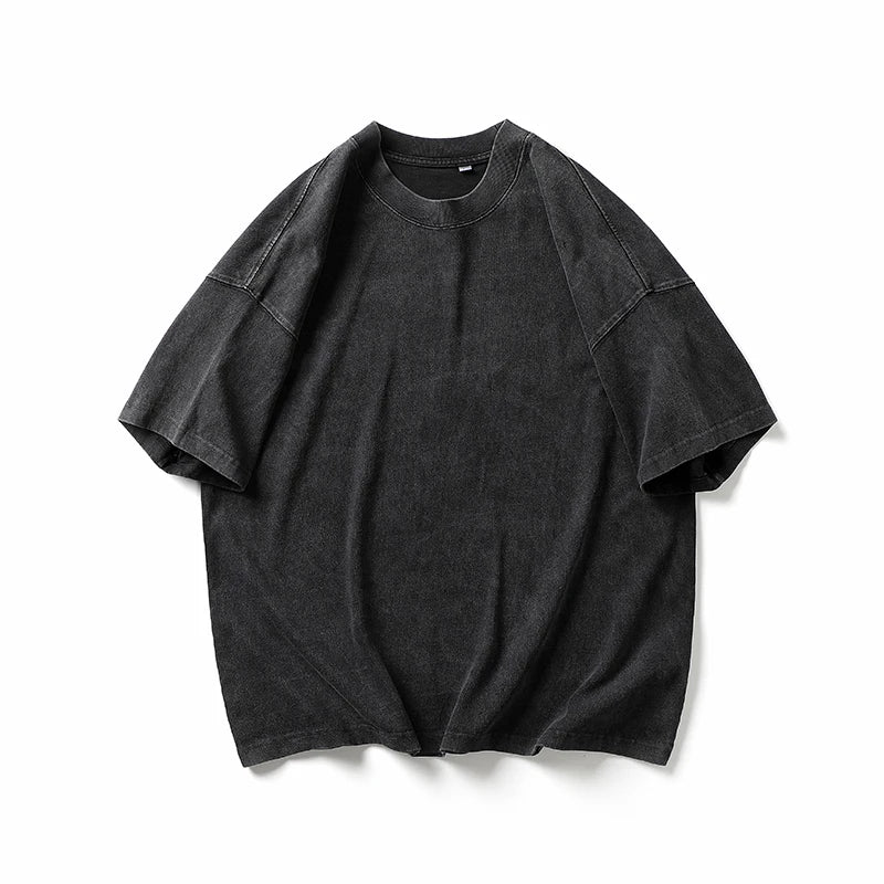 sanyamk - Japanese Streetwear High Quality Distressed T-Shirts Harajuku Short Sleeve Men Clothing Summer Korean Trendy Loose Tops Male