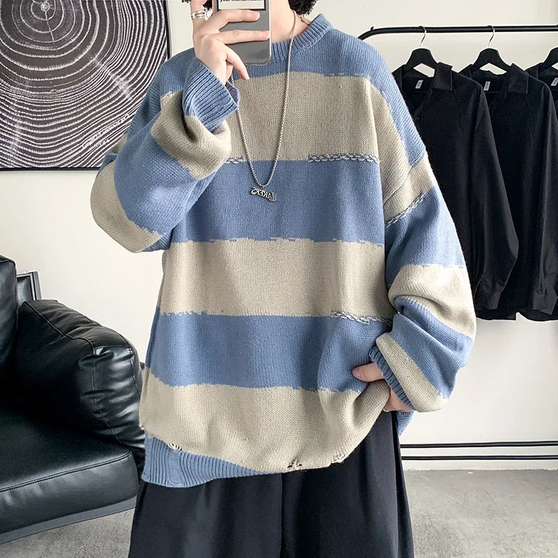 BONSIR - Knitted Warm Men Sweater Turtleneck Loose Casual Bottoming Autumn Pullovers
