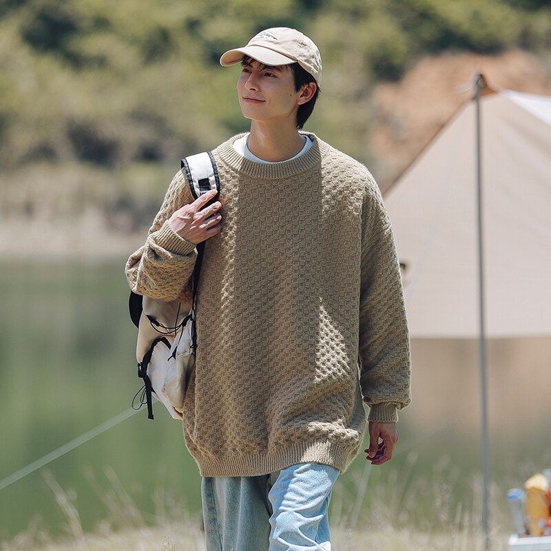 sanyamk New Winter Warm Retro solid color Sweater Men TrendTurtleneck Mens Pullover thick Slim Sweaters Tops Knitted Men's Jumper