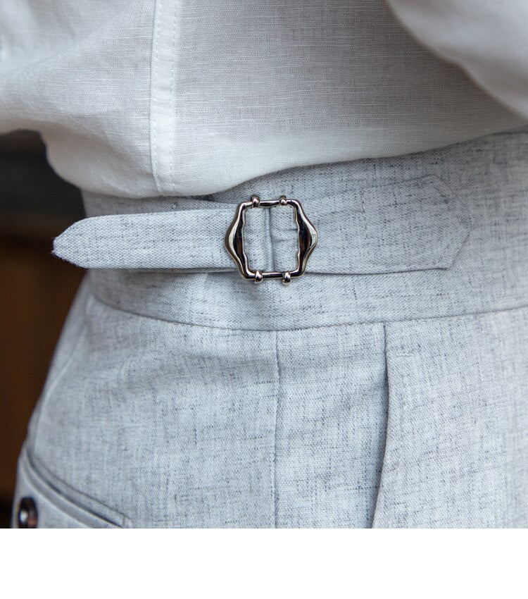 sanyamk Italy Business Dress Pants Men High Quality Office Social Suit Pants Casual Wedding Groom Trousers Gray Pantaloni Uomo Casual