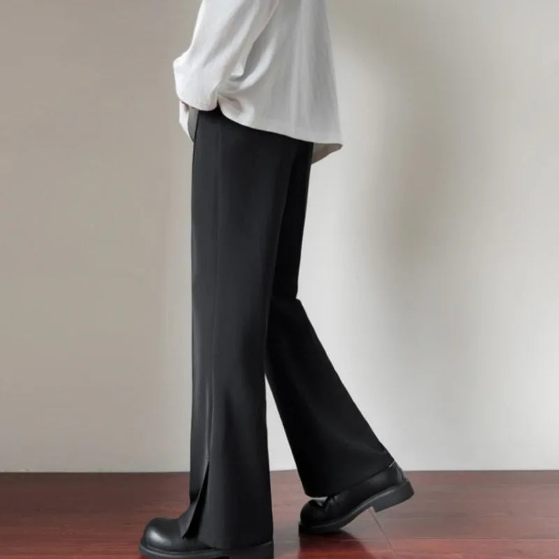 sanyamk Brown Black Suit Pants Men Slim Fit Social Mens Dress Pants Korean Loose Straight Casual Pants Mens Office Formal Trousers S-3XL