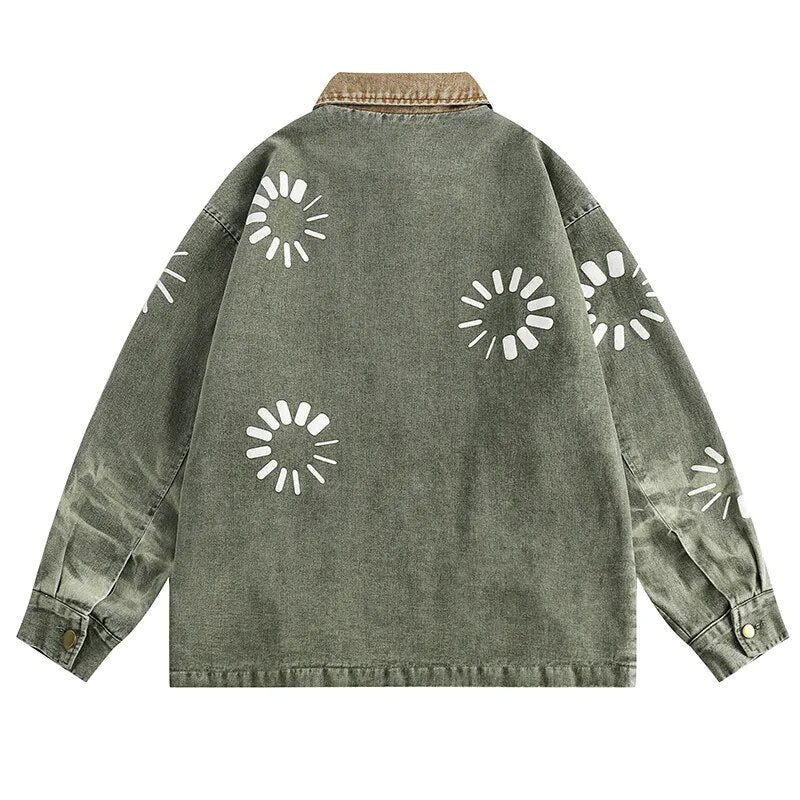 sanyamk Autumn Washed Denim Jacket Men Oversize Baggy Coat Fashion Korean Streetwear Cowboy Outerwear Jean Clothing Tops Male Plus Size