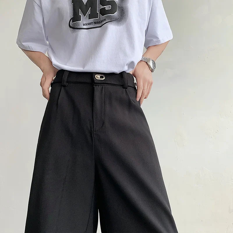 sanyamk - Summer Suit Shorts Men Fashion Social Mens Dress Shorts Korean Business Casual Black Shorts Mens Office Formal Shorts M-2XL