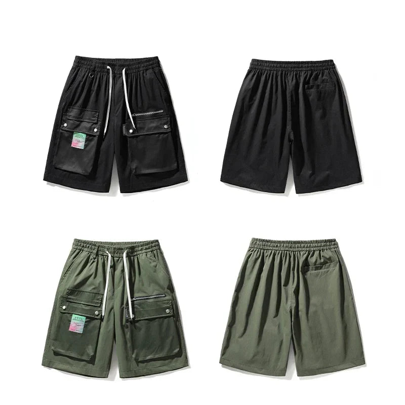 sanyamk - Summer Big Pockets Mens Cargo Shorts High Street Streetwear Straight Bermuda Masculina
