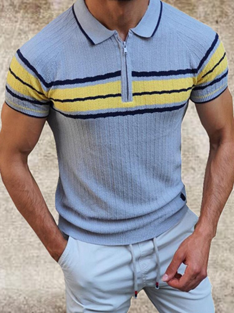 sanyamk trendy mens fashion mens summer outfits dope outfits mens street style mens spring fashion aesthetic outfits menSpring Contrast Striped Business Polo Shirts For Men Casual Turn-down Collar Man Top Tee Summer Short Sleeve Button T-shirt