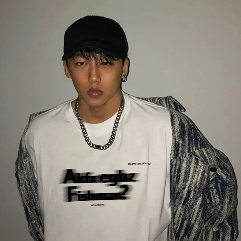 sanyamk - Brand Fashion Tshirts for Men Letter Print 2024 Summer New Short Sleeve T-shirt Male Casual Skateboard Mans Clothing