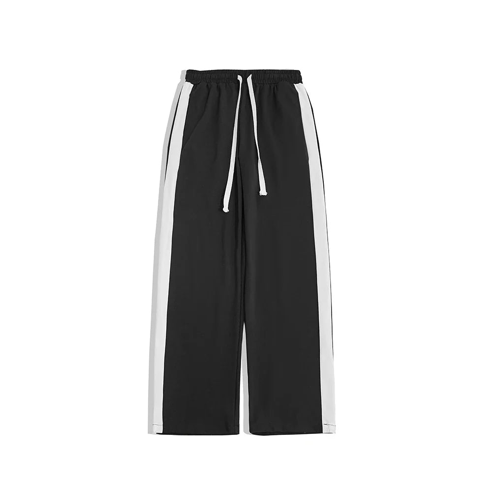 sanyamk - Streetwear Casual Pants Men Hip Hop Top Quality Elastic Waist Drawstring Men's Sweatpants Summer Straight Loose Trousers