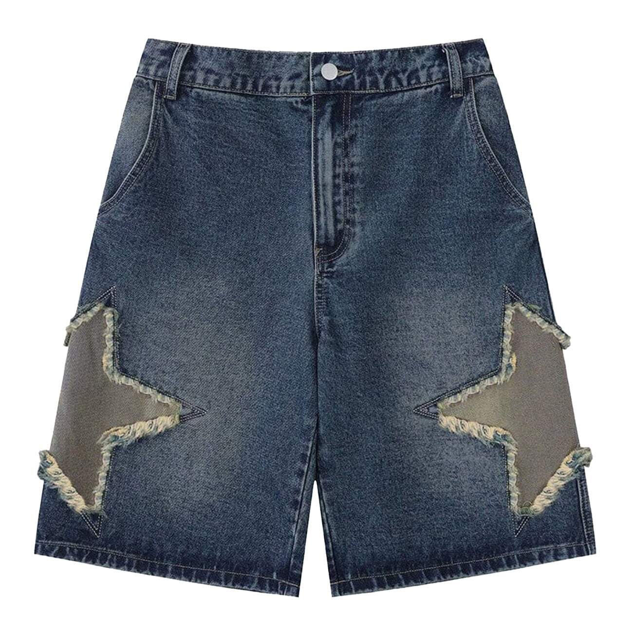 sanyamk Star Tassel Patch Gradient Denim Shorts Hot Selling Summer Vintage Jogger Jeans Men Women Outdoor Sports Shorts