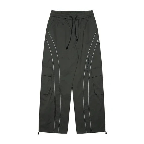 Bonsir Baggy Wide Leg Cargo Pants Men Oversize gray Cargo Trousers Male Loose Casual Sweatpants Streetwear Hip Hop
