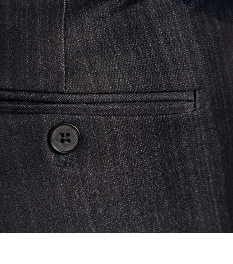 sanyamk High Waist Business Dress Pants Men Ankle Length Office Social Slim Fit Suit Pant Classic Streetwear Trousers Pantalones Hombre