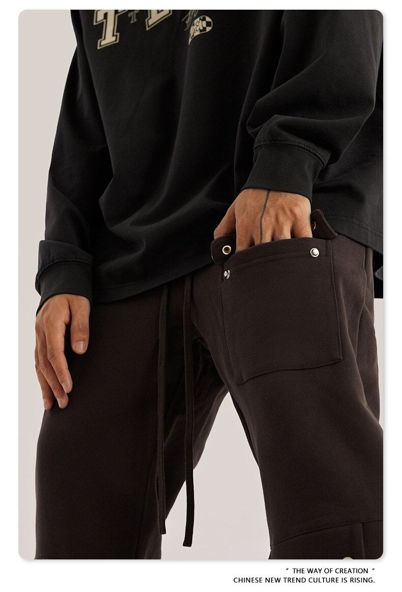 sanyamk Autumn Warm Vintage Green Cargo Pants Men Cargo Trousers Male Loose Casual Streetwear Hip Hop Pockets Men's Clothing