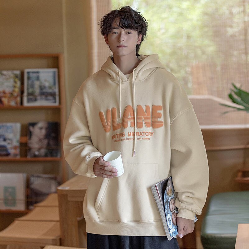 Bonsir Fashion Letter Men's Hooded Sweatshirts Autumn Unisex Hoodies Loose Casual Hip Hop Male Pullovers Unisex Streetwear