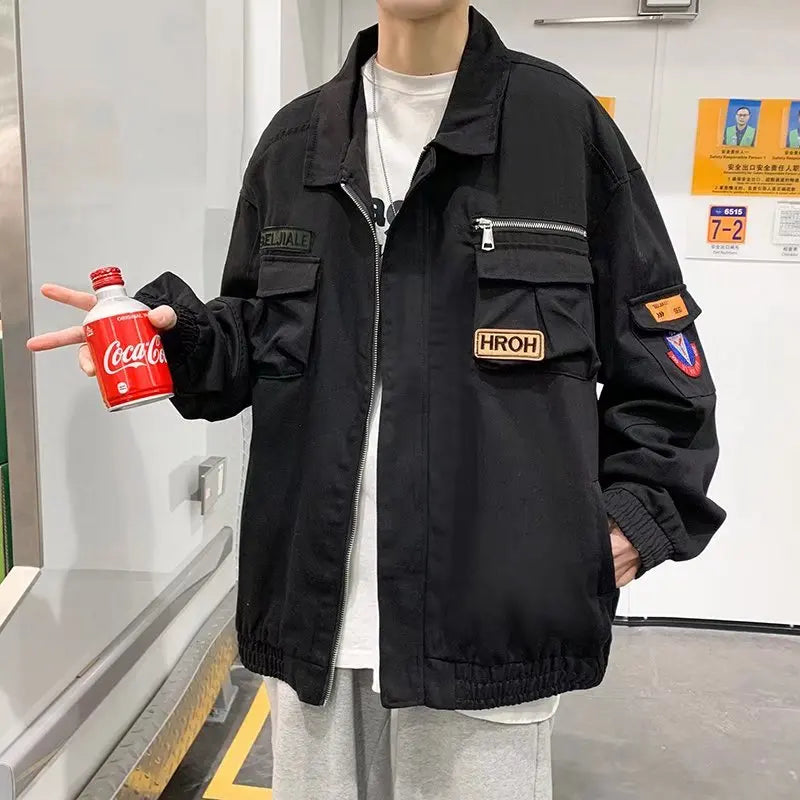 sanyamk - Airmen's uniform jacket spring new casual loose men's jacket Korean version trend top