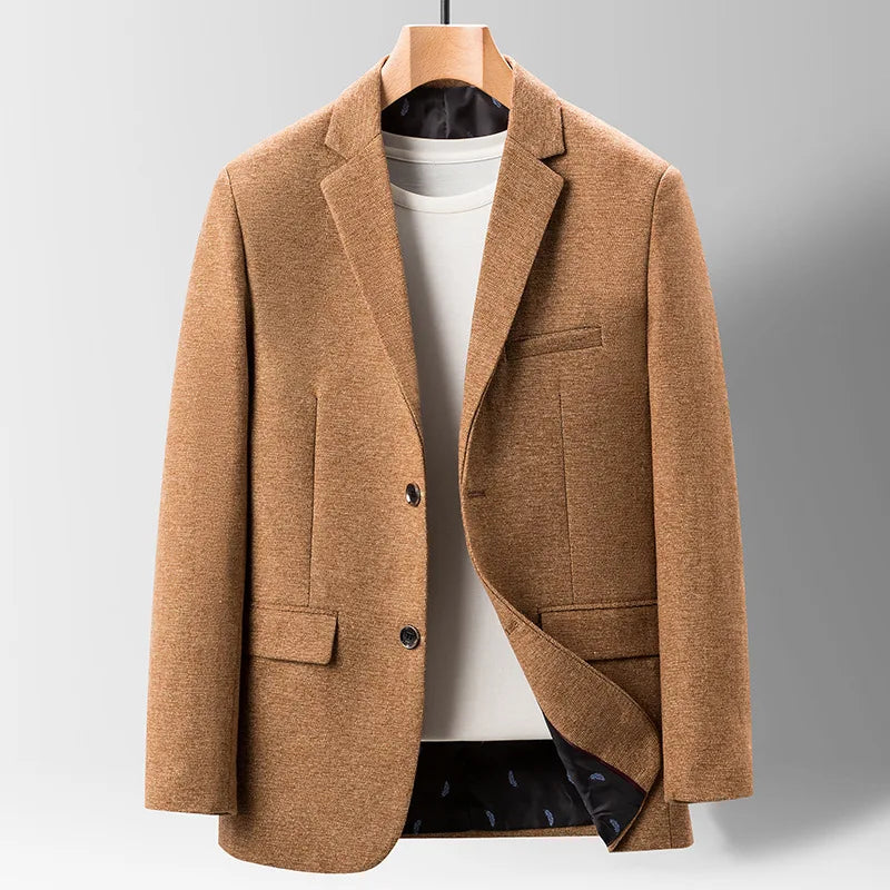 sanyamk Men Clothing High Quality Blazer Men's British Style Simple Fashion Casual Party Wear Gentleman's Suit Fitted Jacket