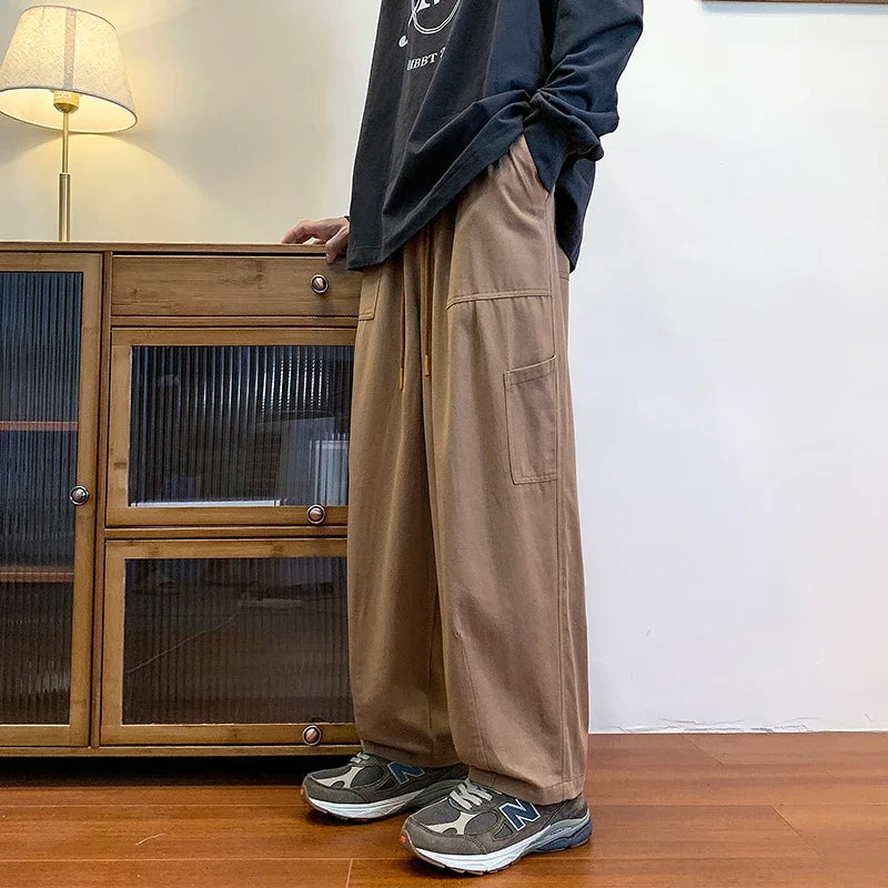 sanyamk - Mens Cargo Pants Loose Multi Pocket Camouflage Street Joggers Plus Size Long Trousers M-5XL